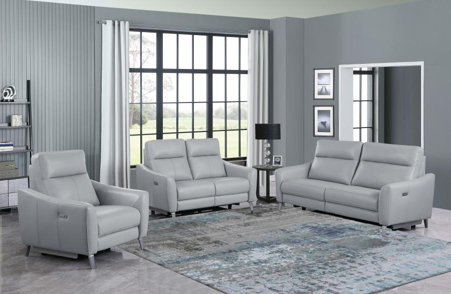 Derek Grey Power Loveseat - MyWaynesHome #