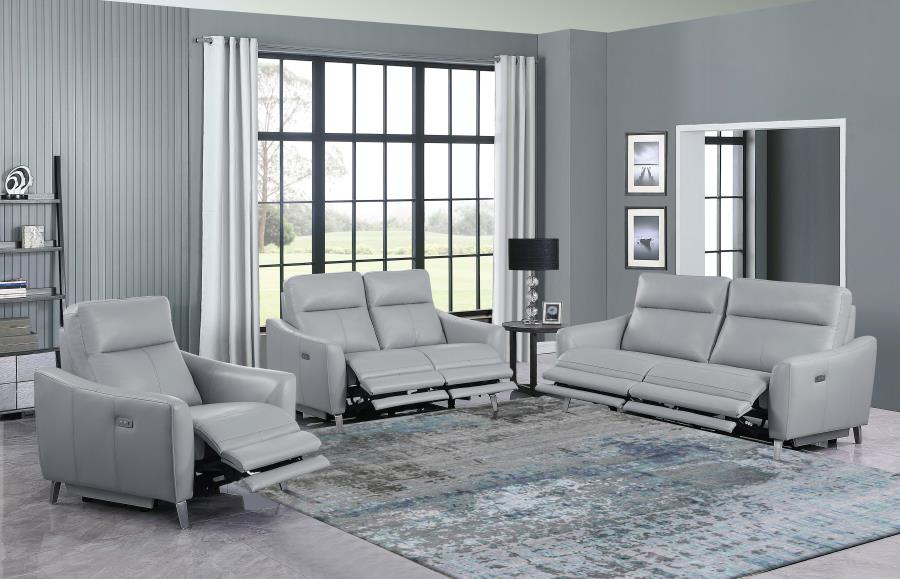 Derek Grey Power Loveseat - MyWaynesHome #