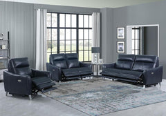 Derek Blue 3 Pc Power Sofa Set - MyWaynesHome #