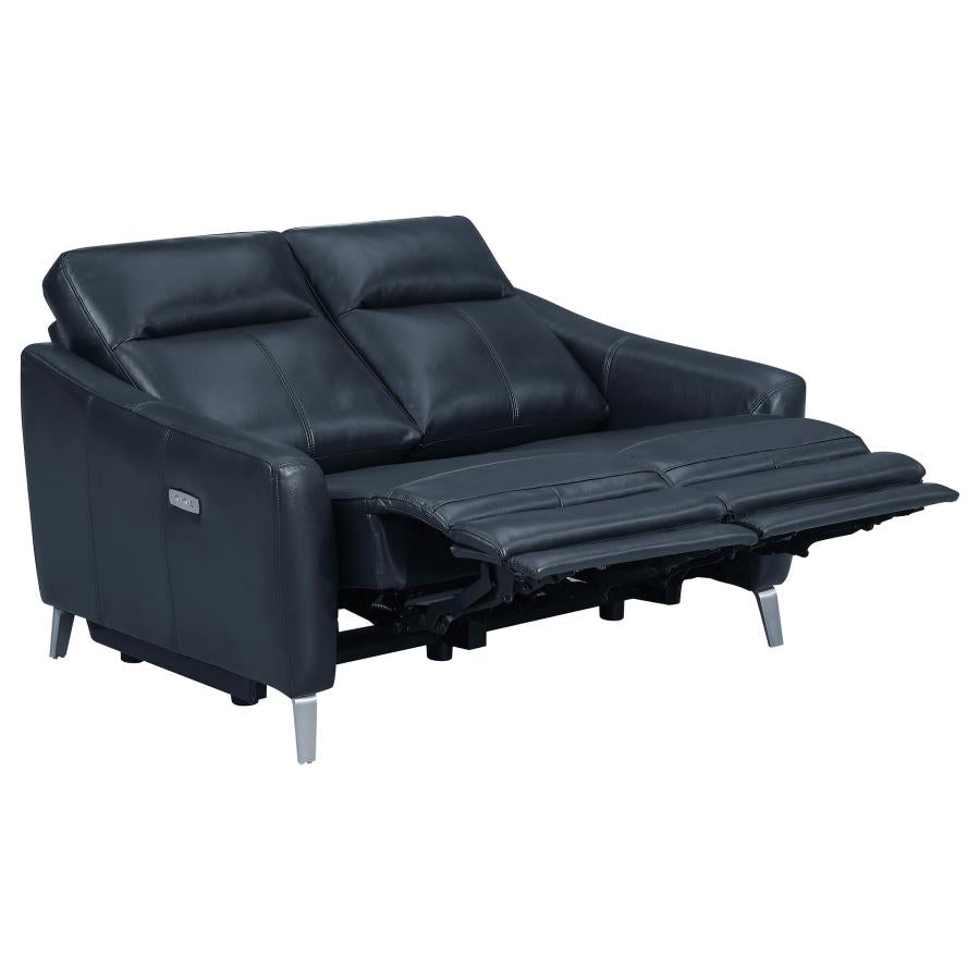 Derek Blue 3 Pc Power Sofa Set - MyWaynesHome #