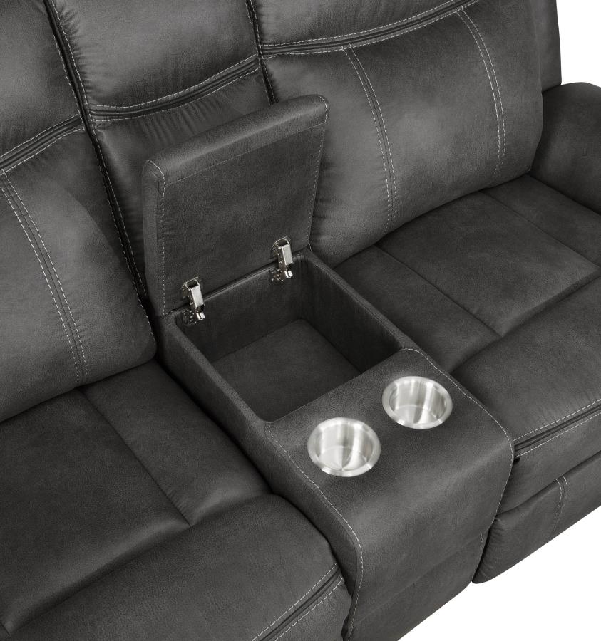 Lawrence Black Motion Loveseat - MyWaynesHome #