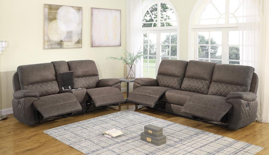 Variel Brown 6 Pc Motion Sectional - MyWaynesHome #