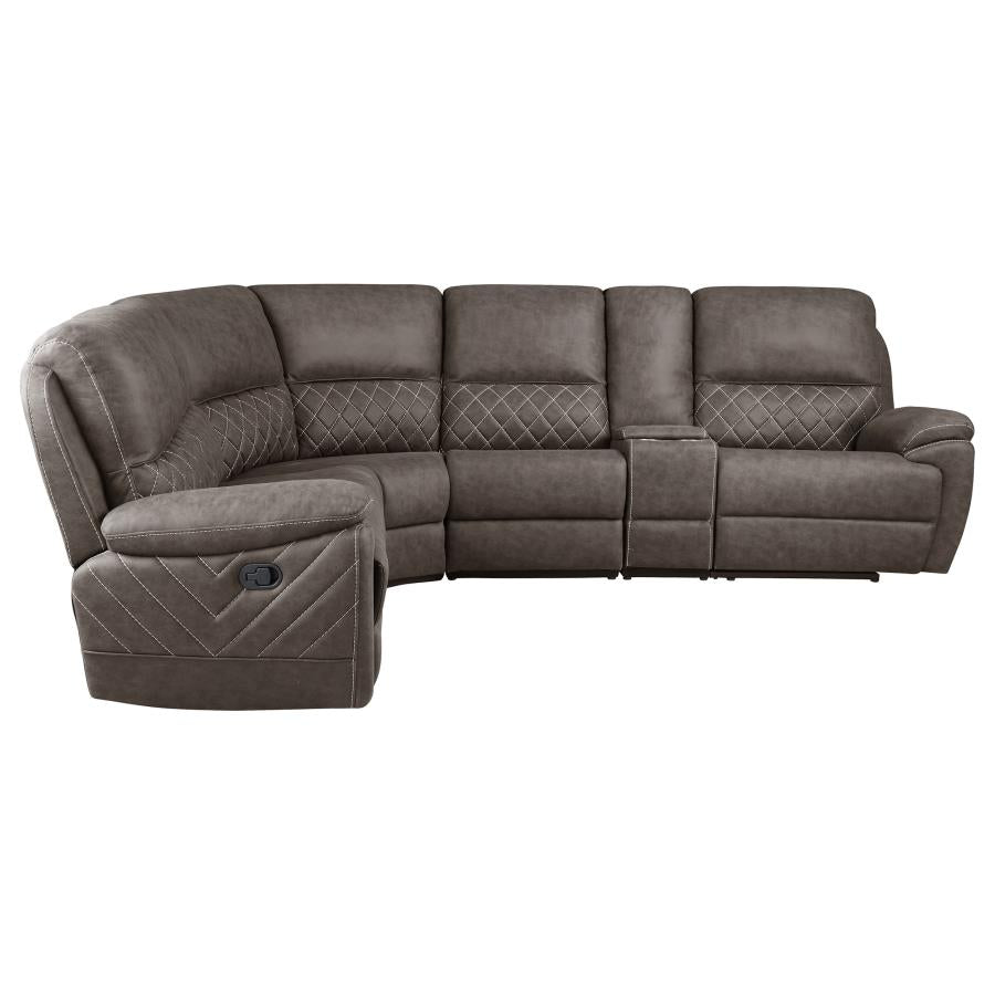 Variel Brown 6 Pc Motion Sectional - MyWaynesHome #