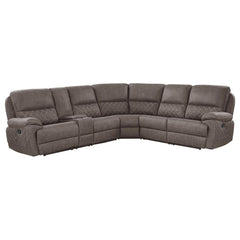 Variel Brown 6 Pc Motion Sectional - MyWaynesHome #