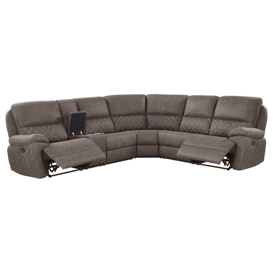 Variel Brown 6 Pc Motion Sectional - MyWaynesHome #
