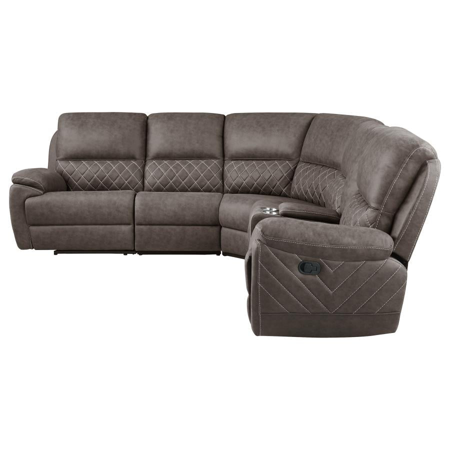 Variel Brown 6 Pc Motion Sectional - MyWaynesHome #