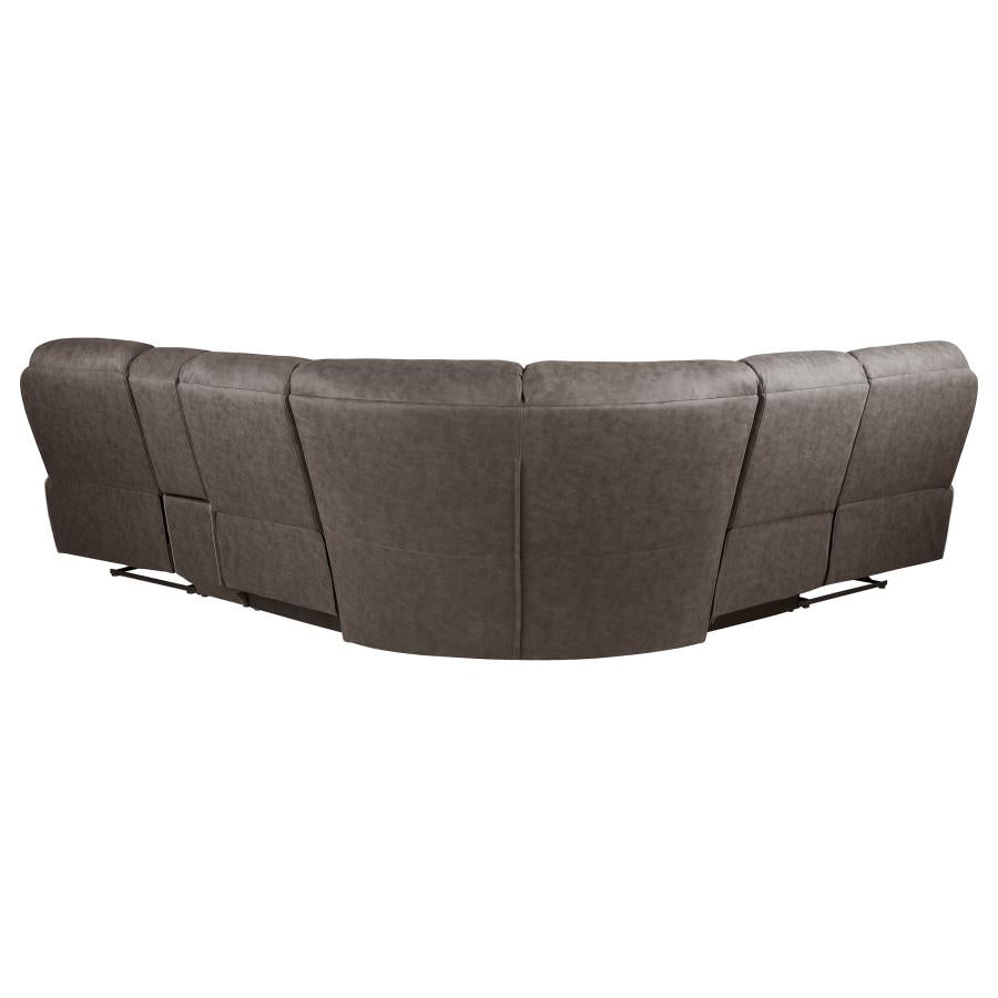Variel Brown 6 Pc Motion Sectional - MyWaynesHome #