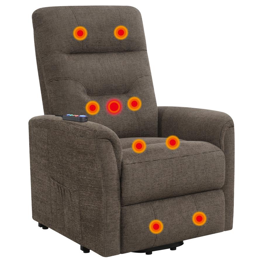 Henrietta Brown Power Lift Massage Chair - MyWaynesHome #