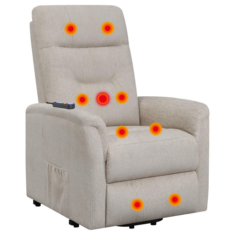 Henrietta Beige Power Lift Massage Chair - MyWaynesHome #