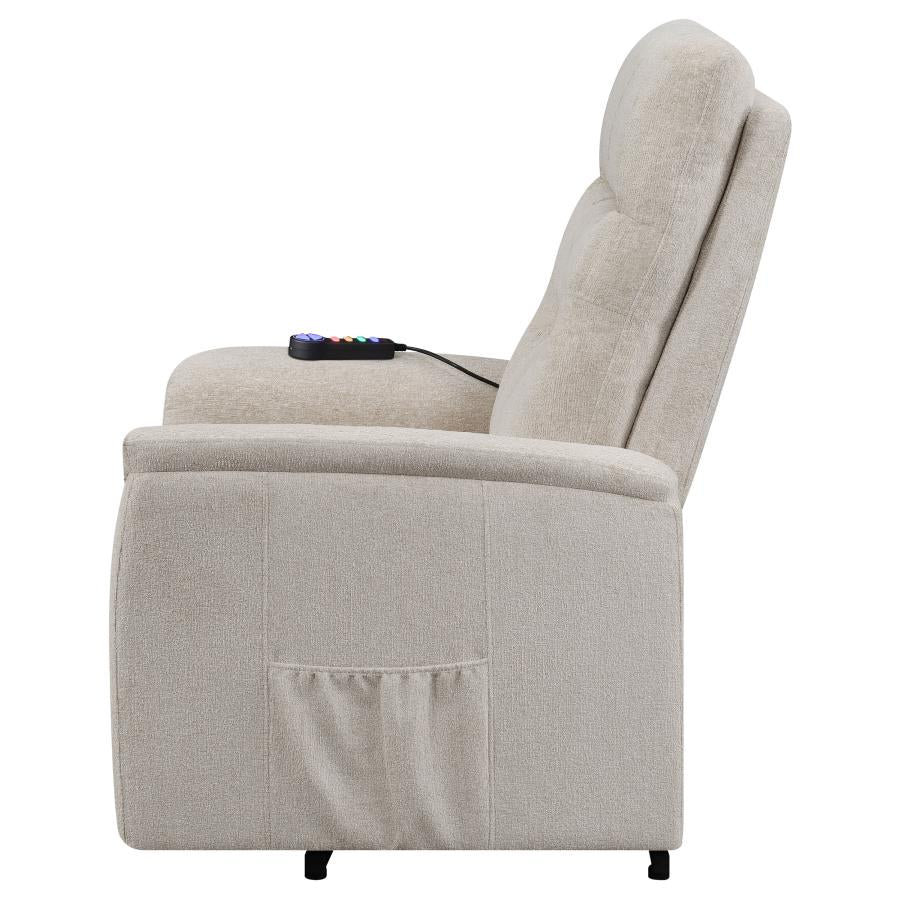 Henrietta Beige Power Lift Massage Chair - MyWaynesHome #
