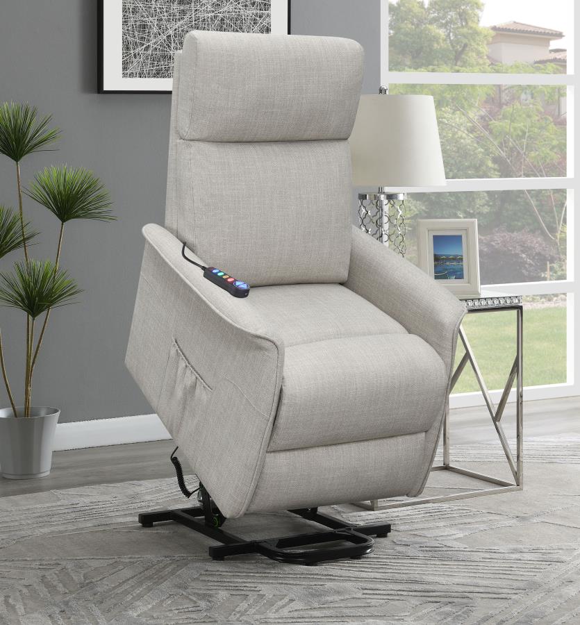 Herrera Beige Power Lift Massage Chair - MyWaynesHome #