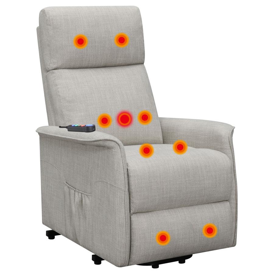 Herrera Beige Power Lift Massage Chair - MyWaynesHome #