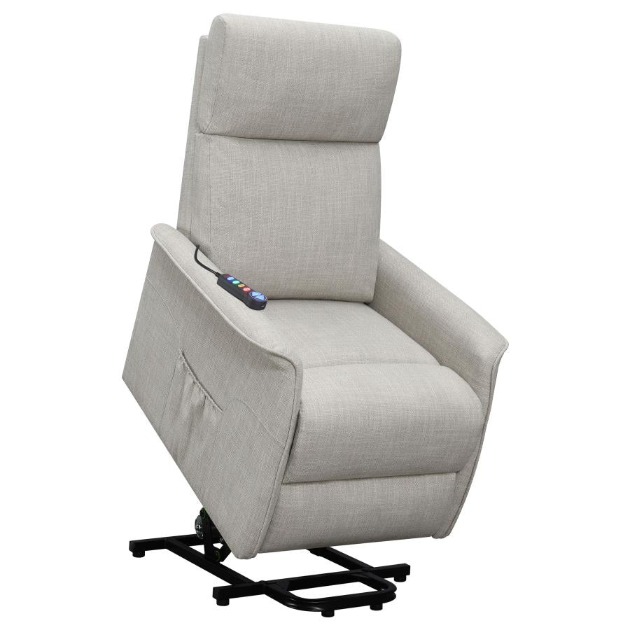 Herrera Beige Power Lift Massage Chair - MyWaynesHome #