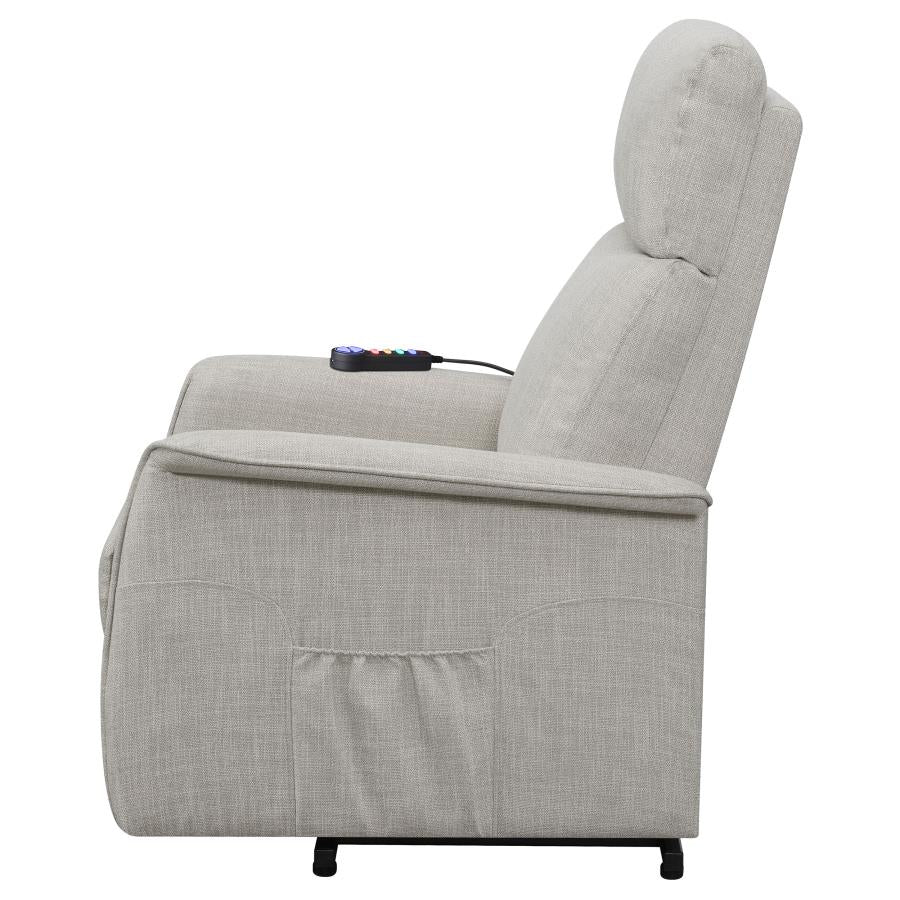 Herrera Beige Power Lift Massage Chair - MyWaynesHome #