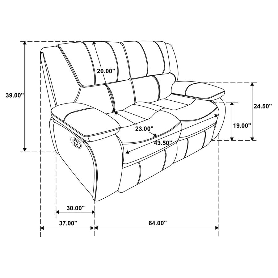 Camila Red Motion Loveseat - MyWaynesHome #