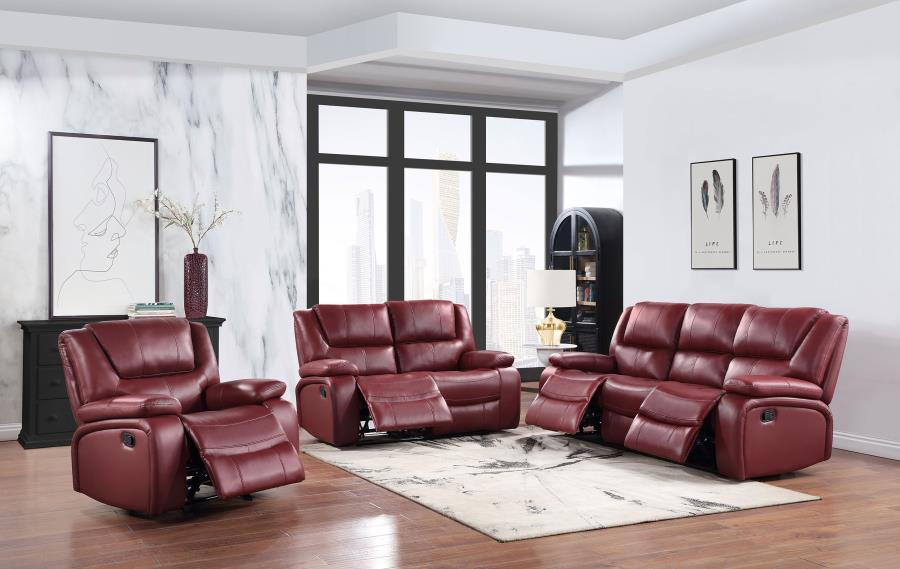 Camila Red Motion Loveseat - MyWaynesHome #