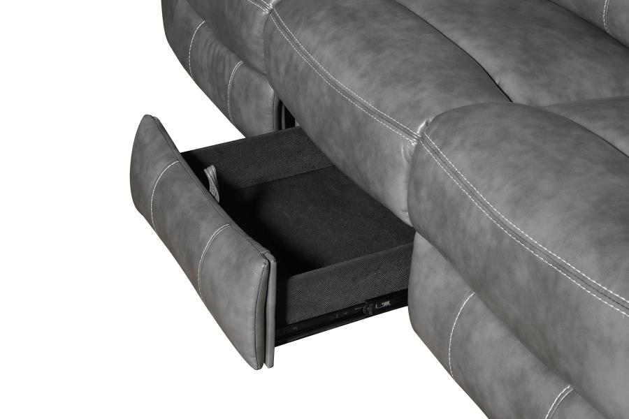 Conrad Grey Motion Sofa W/ Pop Up Outlet - MyWaynesHome #