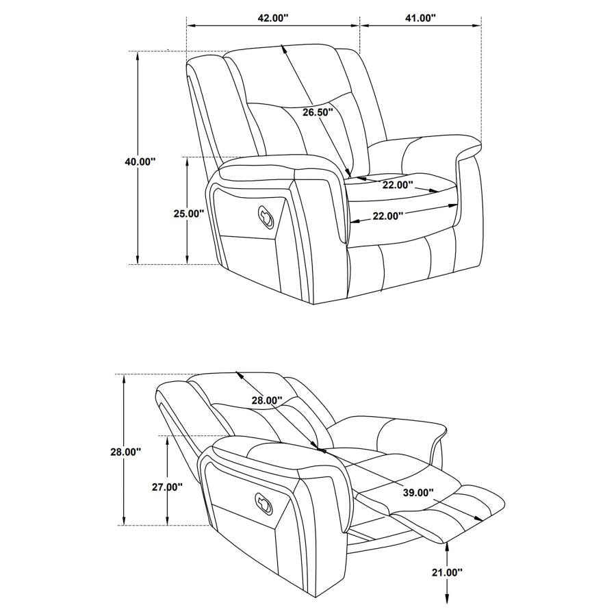 Conrad Grey Glider Recliner - MyWaynesHome #