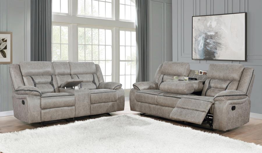 Greer Beige 2 Pc Motion Sofa Set - MyWaynesHome #