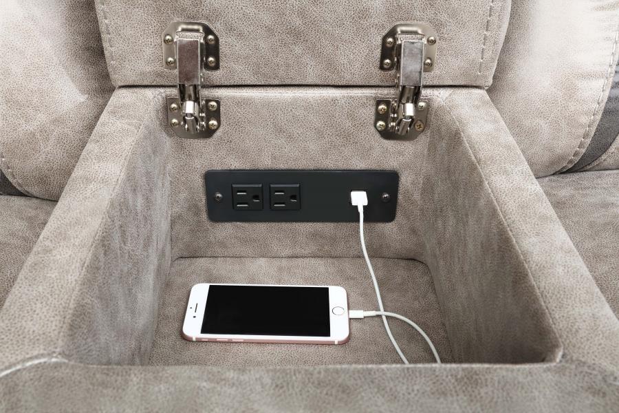 Greer Beige Glider Loveseat - MyWaynesHome #