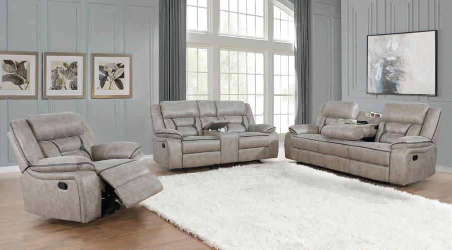 Greer Beige Glider Loveseat - MyWaynesHome #