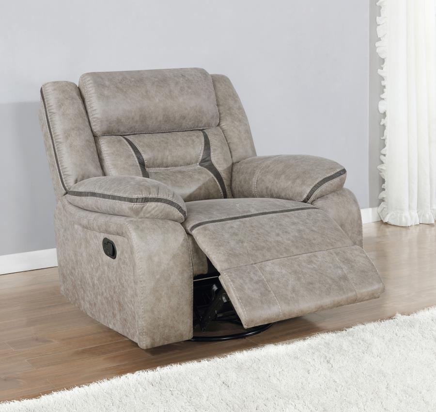 Greer Beige Swivel Glider Recliner - MyWaynesHome #