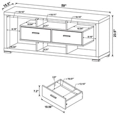 Darien White 59" Tv Stand - MyWaynesHome #