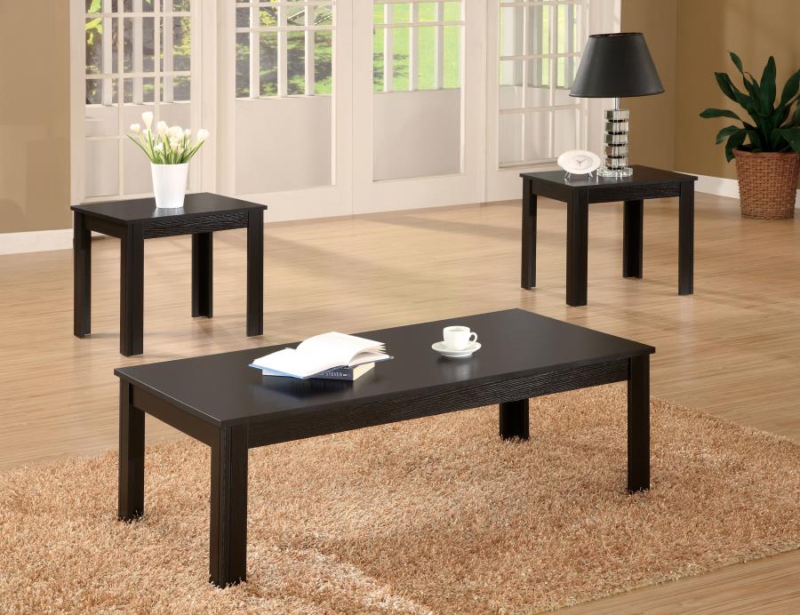 Elias Black 3 Pc Coffee Table Set - MyWaynesHome #