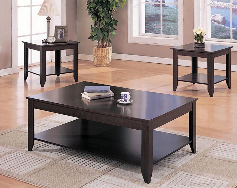 Brooks Brown 3 Pc Coffee Table Set - MyWaynesHome #