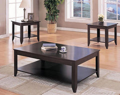 Brooks Brown 3 Pc Coffee Table Set - MyWaynesHome #
