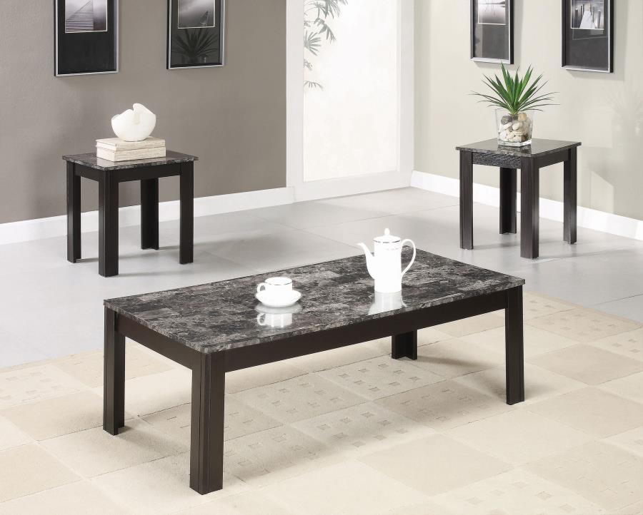 Rhodes Grey 3 Pc Coffee Table Set - MyWaynesHome #