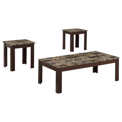 Rhodes Brown 3 Pc Coffee Table Set - MyWaynesHome #