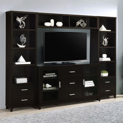 Lewes Brown 4 Pc Entertainment Center - MyWaynesHome #