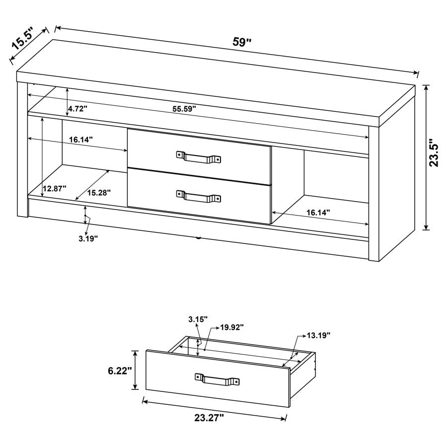 Burke Grey 3 Pc Entertainment Center - MyWaynesHome #