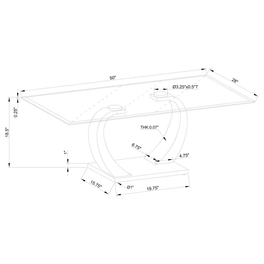Pruitt Silver Coffee Table - MyWaynesHome #