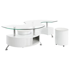 Buckley White Coffee Table - MyWaynesHome #
