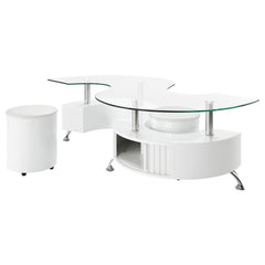 Buckley White Coffee Table - MyWaynesHome #