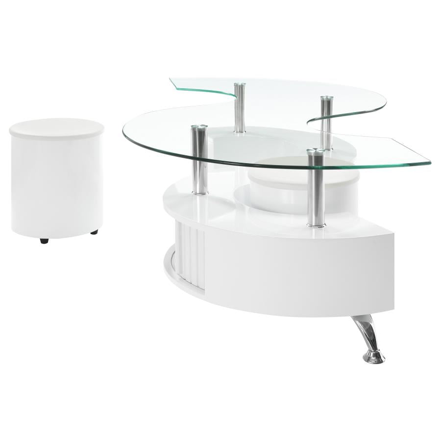 Buckley White Coffee Table - MyWaynesHome #