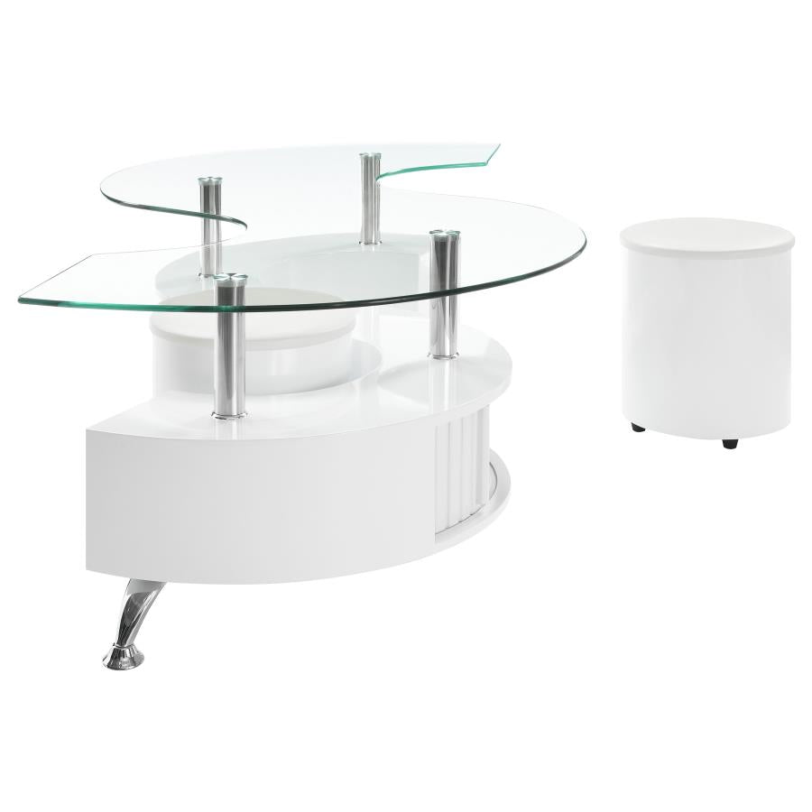 Buckley White Coffee Table - MyWaynesHome #