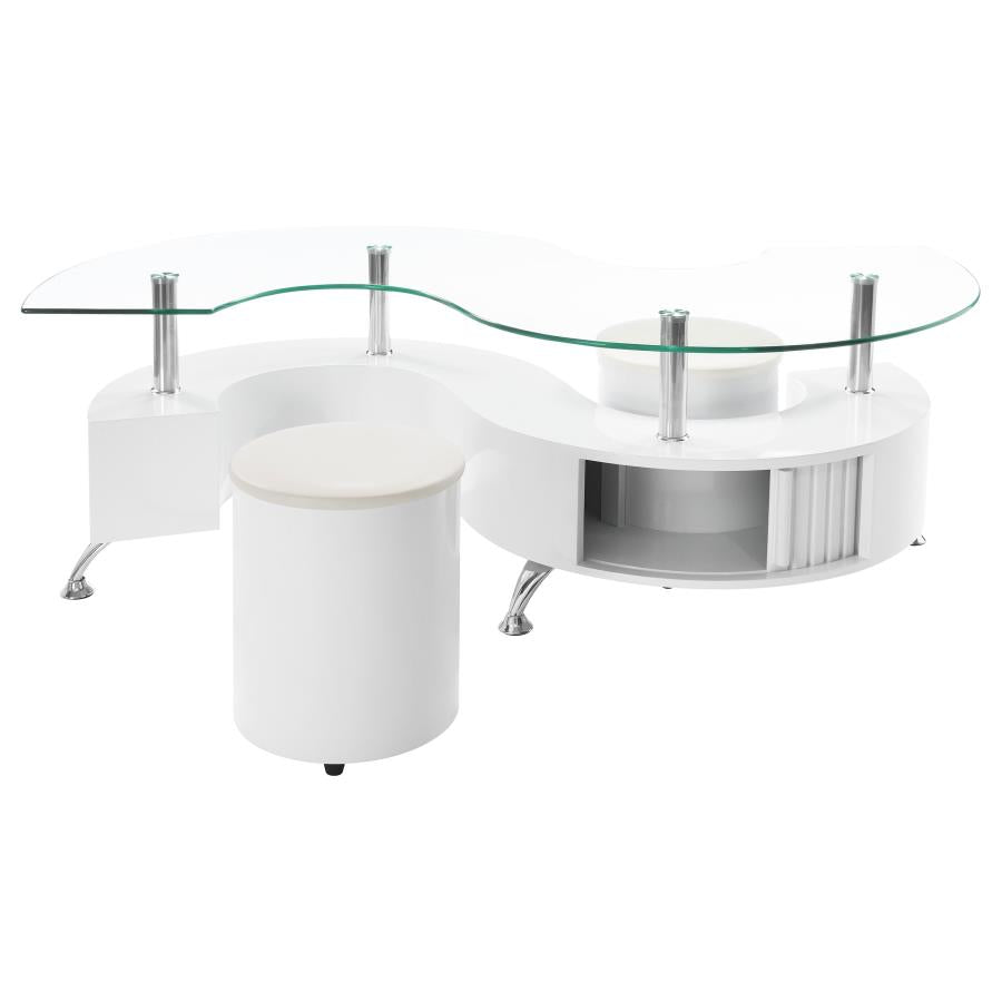 Buckley White Coffee Table - MyWaynesHome #