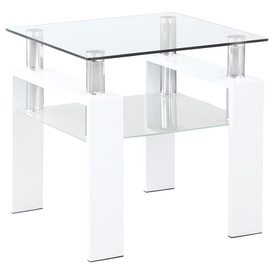 Dyer White End Table - MyWaynesHome #