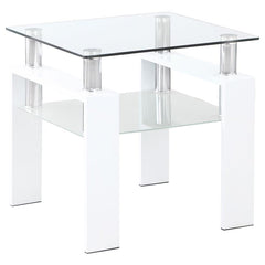 Dyer White End Table - MyWaynesHome #