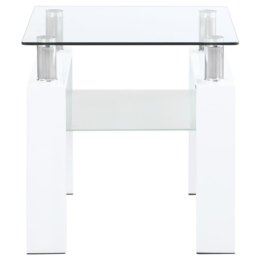 Dyer White End Table - MyWaynesHome #