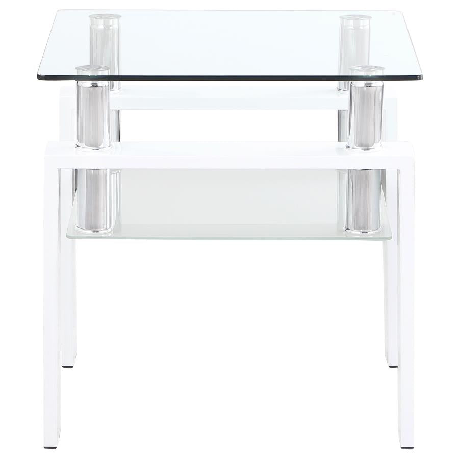 Dyer White End Table - MyWaynesHome #
