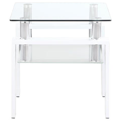 Dyer White End Table - MyWaynesHome #