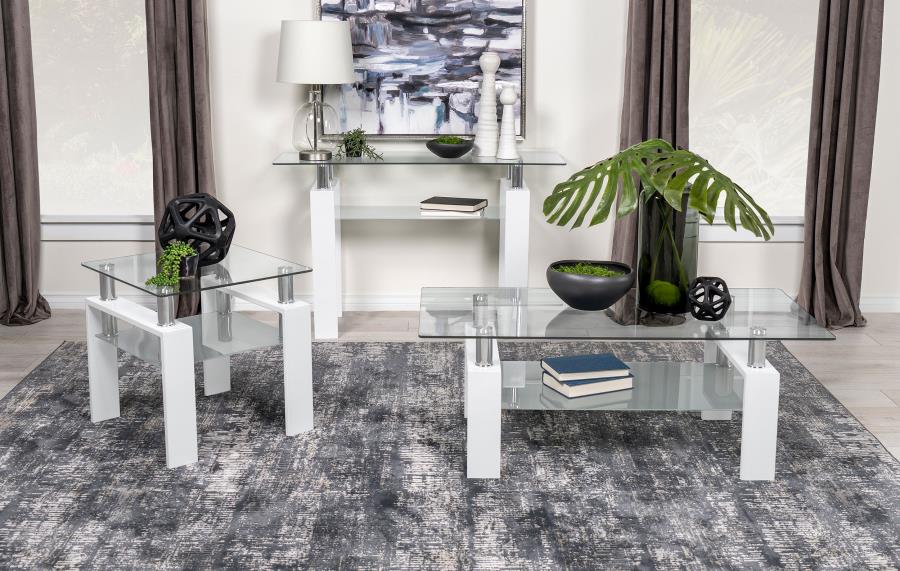 Dyer White Sofa Table - MyWaynesHome #