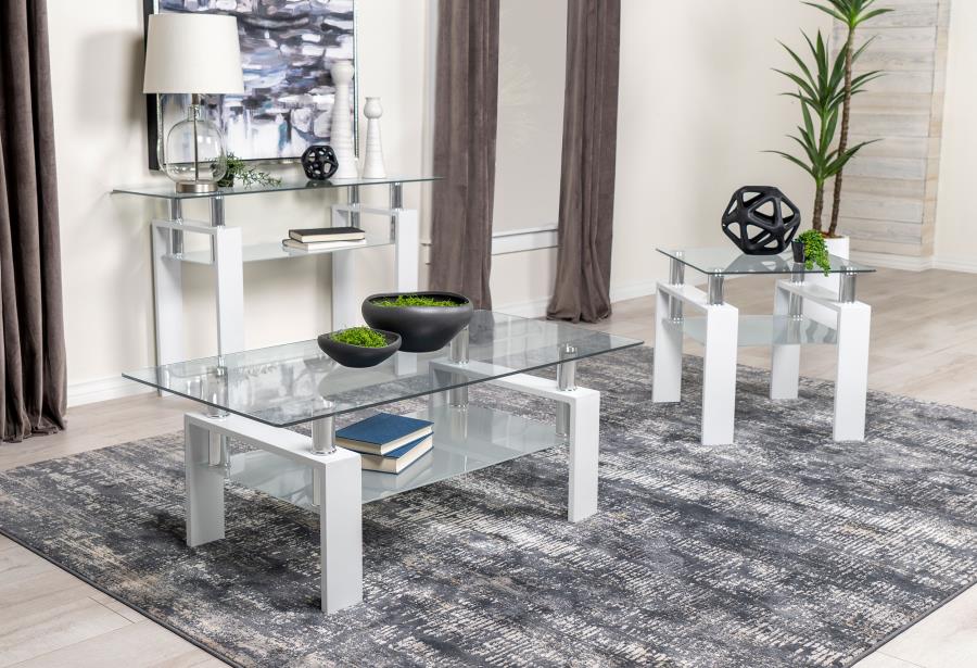 Dyer White Sofa Table - MyWaynesHome #