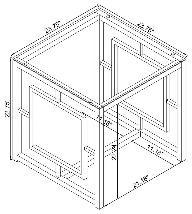 Merced Silver End Table - MyWaynesHome #