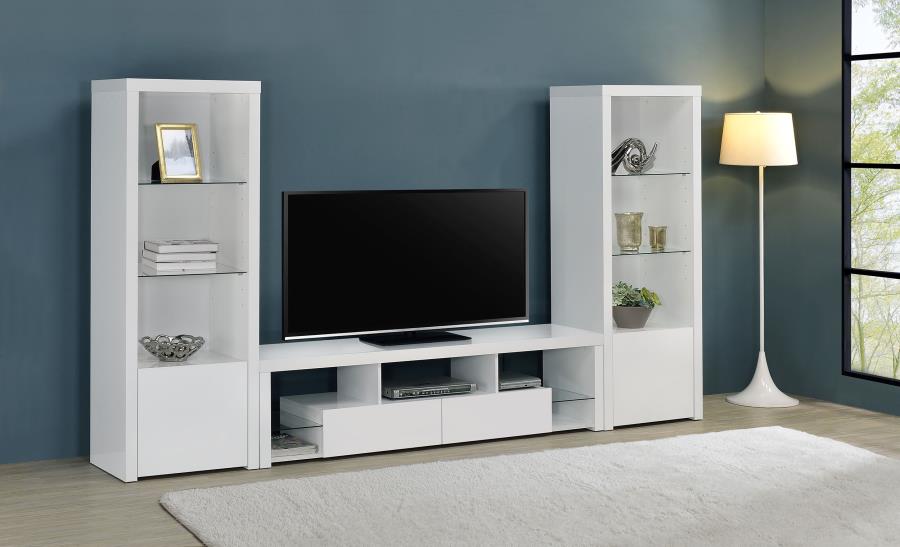 Jude White 3 Pc Entertainment Center - MyWaynesHome #