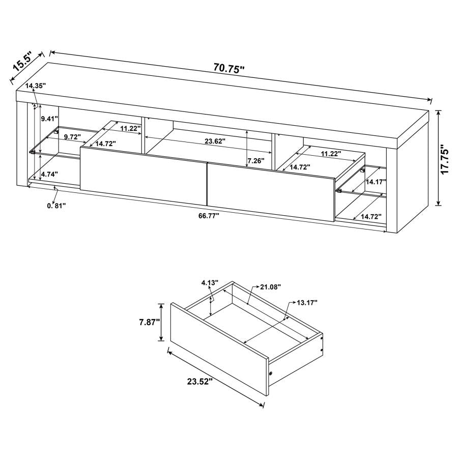 Jude White 71" Tv Stand - MyWaynesHome #